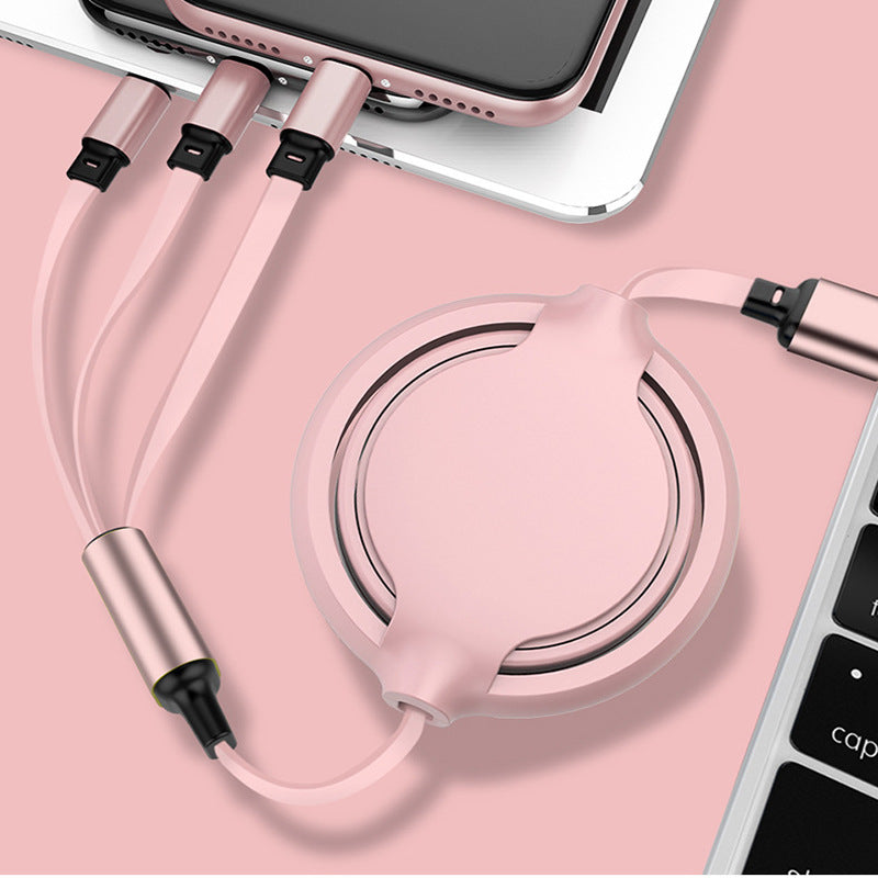 Multifunctional Liquid Silicone Three-in-one Mobile Phone Fast Charging Cable