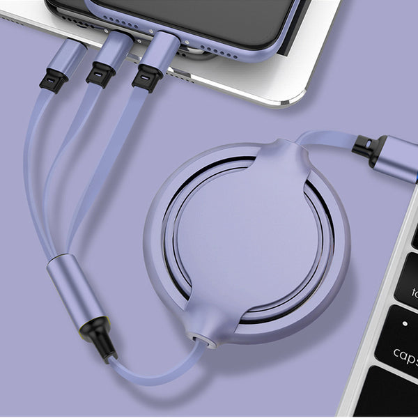 Multifunctional Liquid Silicone Three-in-one Mobile Phone Fast Charging Cable