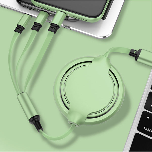 Multifunctional Liquid Silicone Three-in-one Mobile Phone Fast Charging Cable