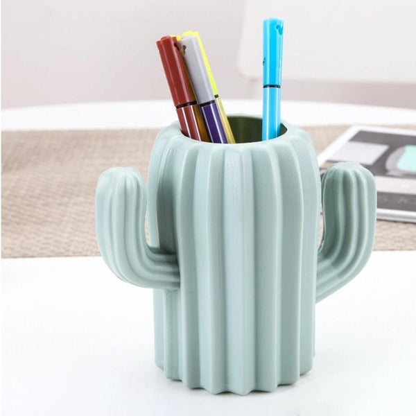 Cactus Shaped Pen Holder - Office Cozy