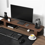 Desktop Computer Monitor Shelf Stand - Solid Wood - Office Cozy