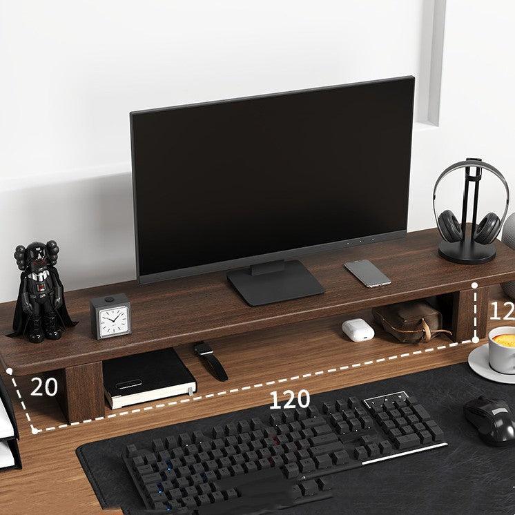 Desktop Computer Monitor Shelf Stand - Solid Wood - Office Cozy