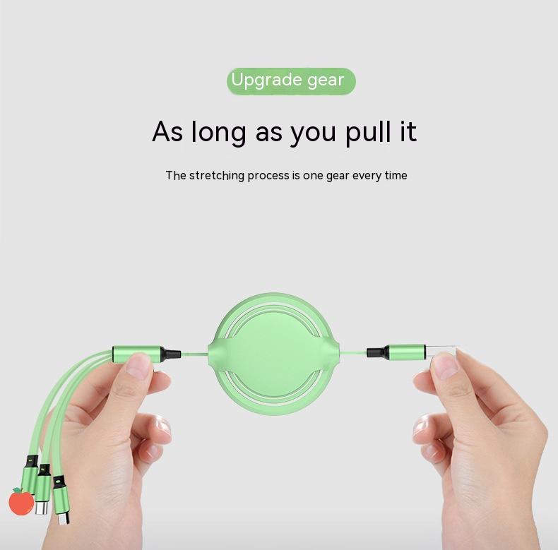Multifunctional Liquid Silicone Three-in-one Mobile Phone Fast Charging Cable