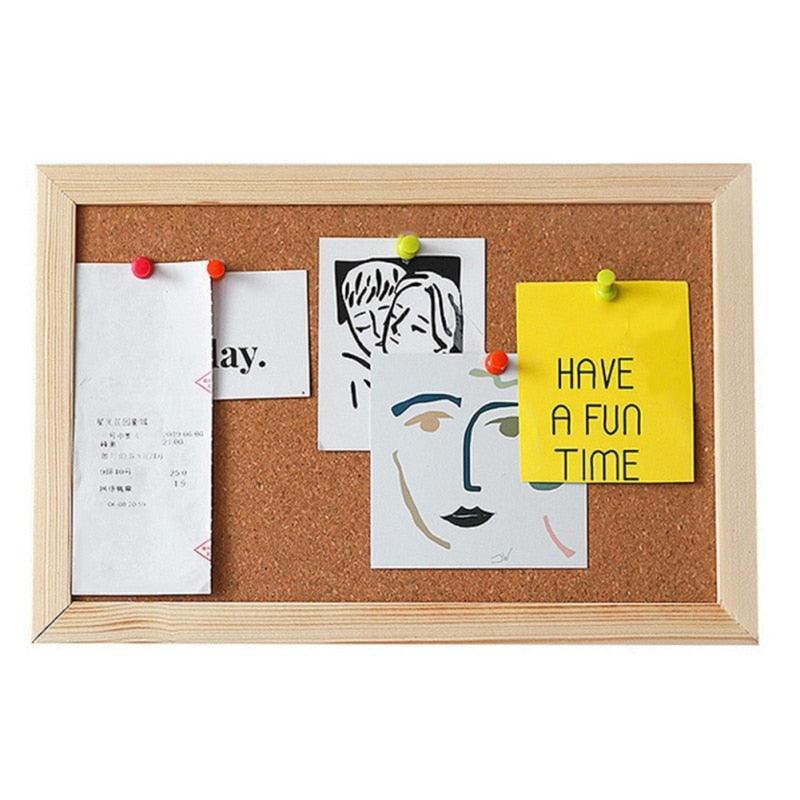 Wood Cork Board - Office Cozy
