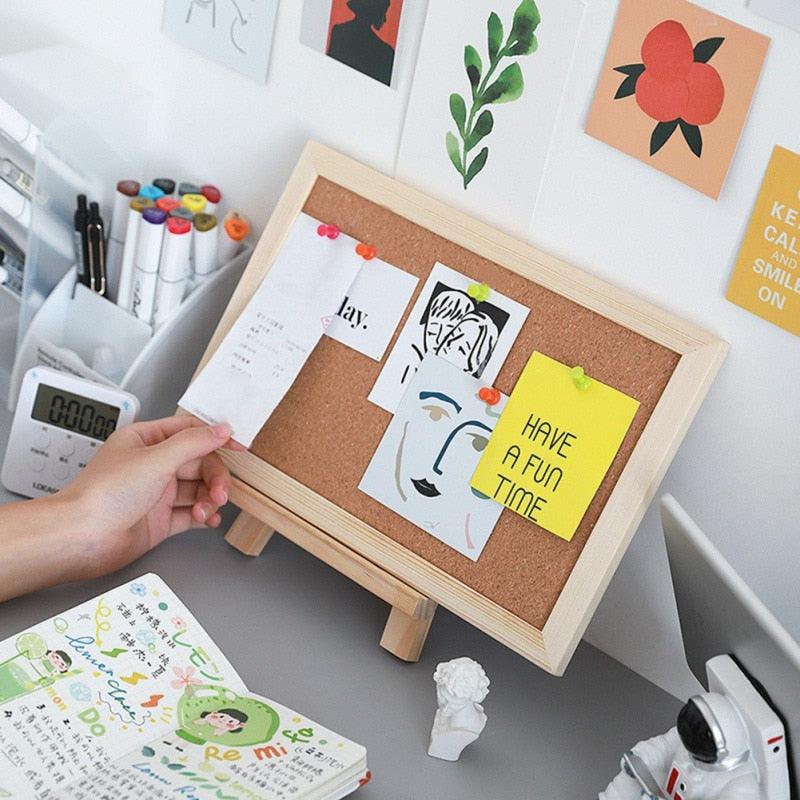 Wood Cork Board - Office Cozy