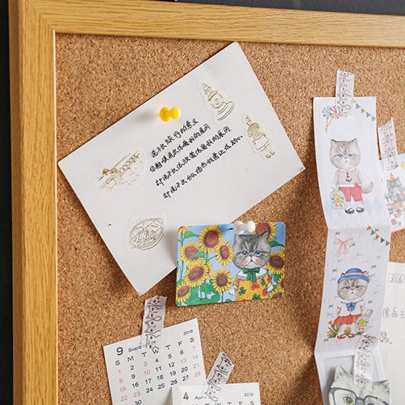 Wood Cork Board - Office Cozy